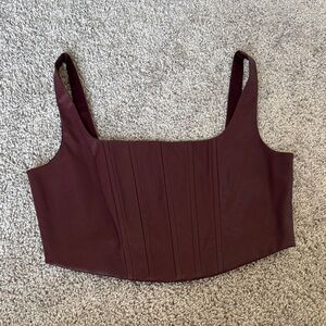 Lovers + Friends Burgundy Tank Top